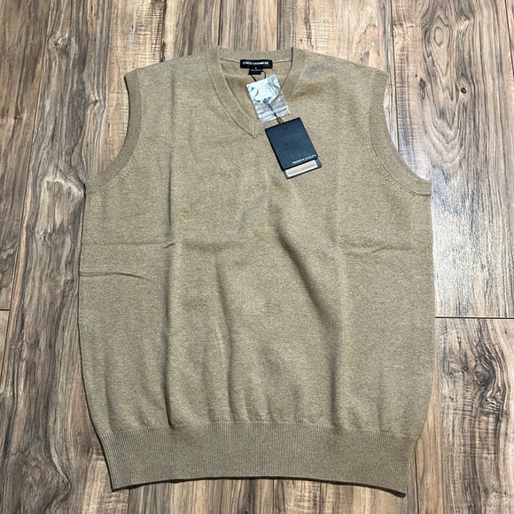 STATE CASHMERE Classic Sleeveless Sweater Vest 100% Pure Cashmere V-Neck L - Picture 2 of 11